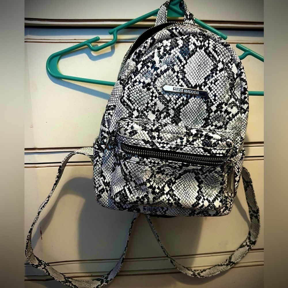 Snake Skin Colored Steve Madden Backpack Travel Sized